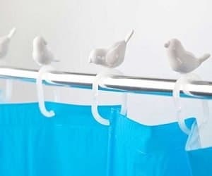 birds shower curtain hooks