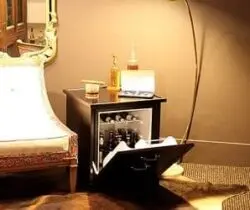 mini fridge end table