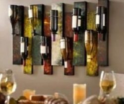 nine bottle wall wine holder