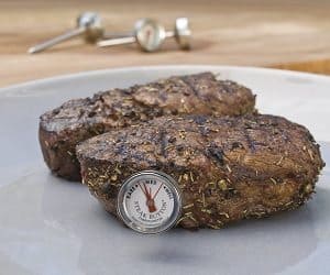 steak thermometer button