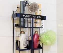 tardis shower rack