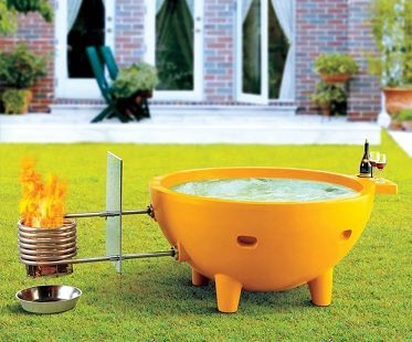 Fire Burning Hot Tub
