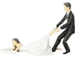 Reluctant Bride Cake Topper