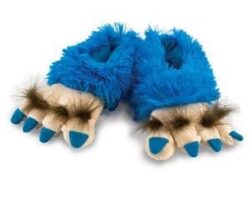 blue creature feet slippers