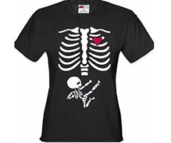 ninja skeleton maternity t-shirt