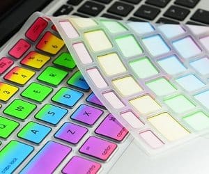 rainbow macbook keyboard cover