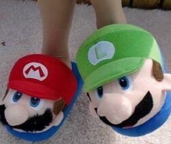 super mario and luigi slippers