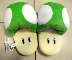 super mario green mushroom slippers