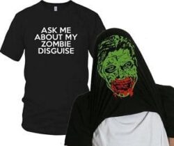 zombie disguise t-shirt
