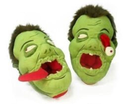 zombie head slippers