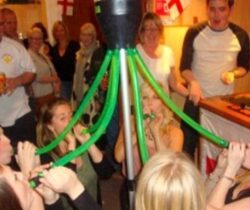 Six Person Beer Funnel girls
