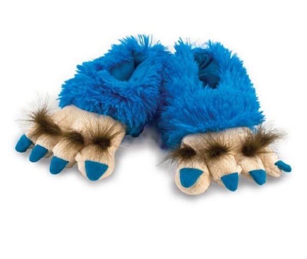 blue creature feet slippers