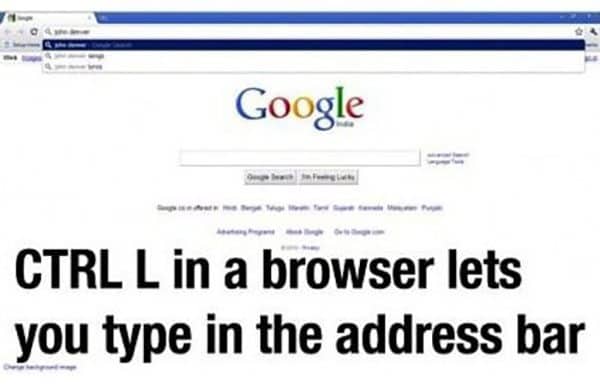 google ctrl l