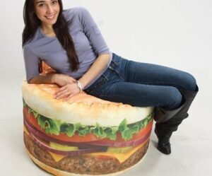 hamburger bean bag chair slouch