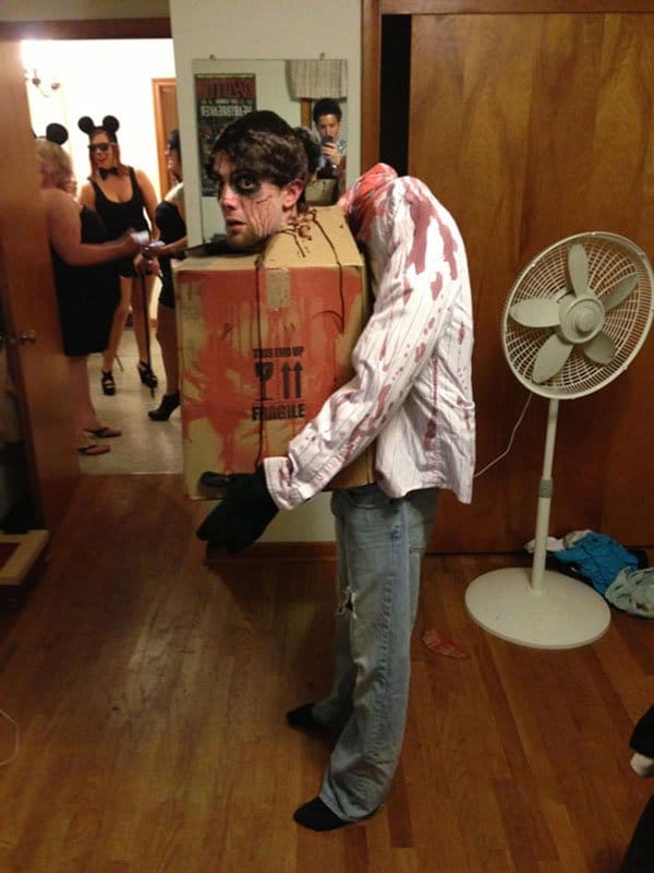 head in a box costume