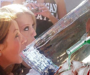 ice luge mold drinking