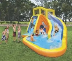 inflatable curved water slide