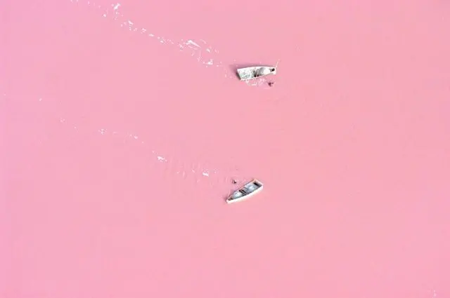 lake retba pink