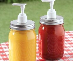mason jar condiment dispensers