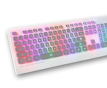 rainbow light up keyboard white