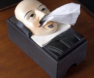 shakespeare tissue box cover