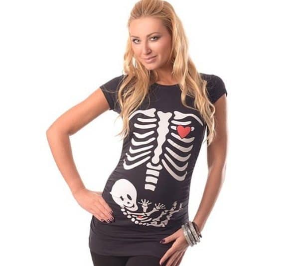 skeleton maternity t-shirt