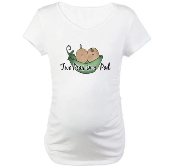 two peas in a pod maternity t-shirt