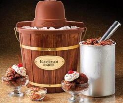 wooden bucket ice cream maker