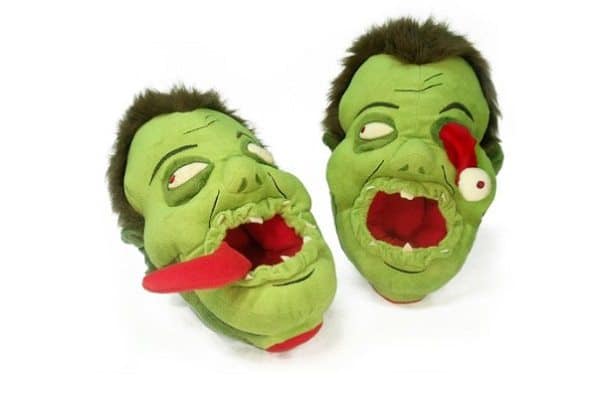 zombie head slippers