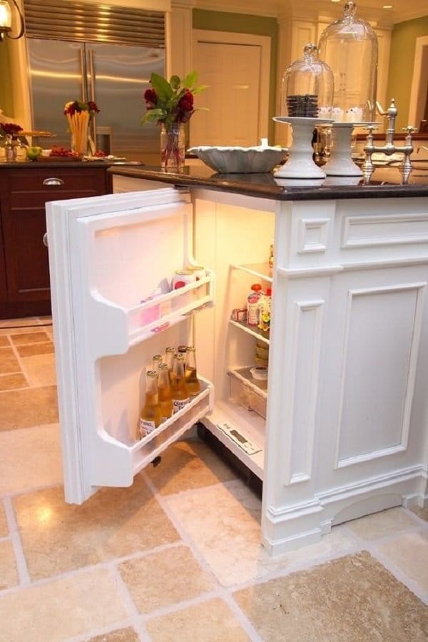 Mini Fridge in Your Kitchen Island