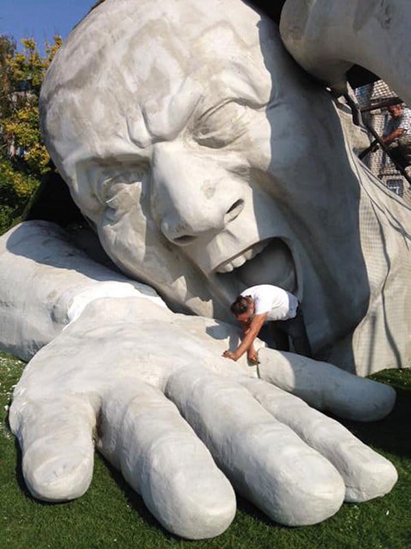 Popped Up sculpture hand