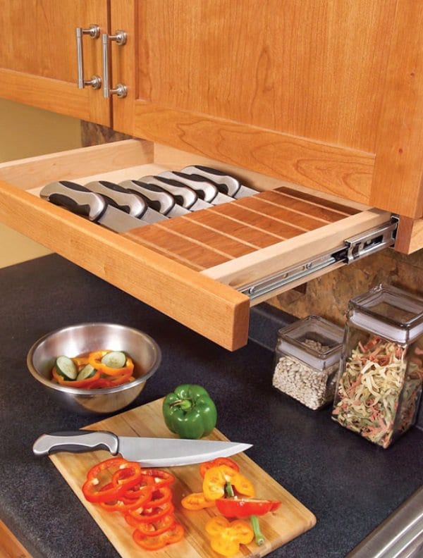 Under-Cabinet Knife Drawer