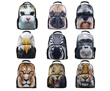 animal face backpacks