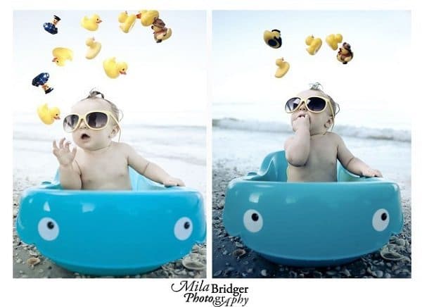 baby bath to the beach