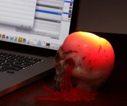 bleeding skull candles