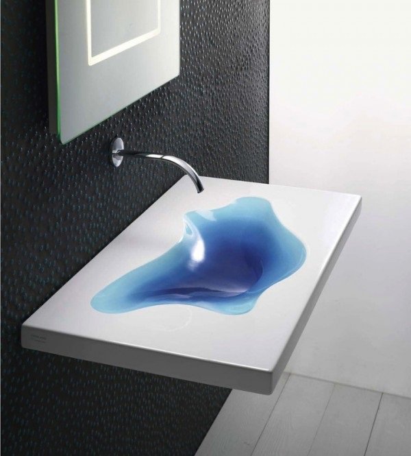 blue splash sink