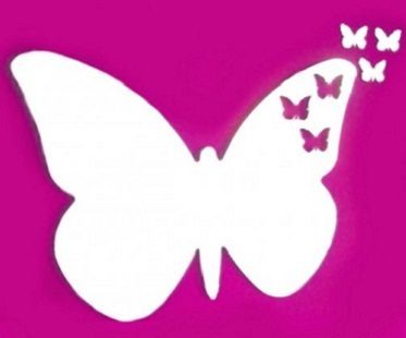 butterfly mirror pink