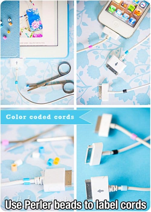 25 Simple Life Hacks That Will Make Your Life Easier color coded cords