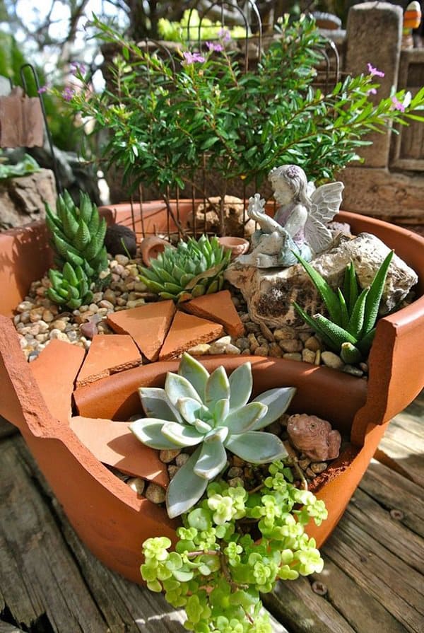 diy fairy garden girl