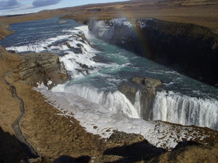 golden falls, iceland top