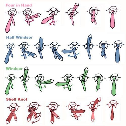 how to tie a neck tie visual instructions