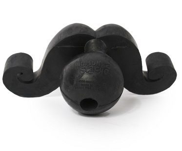 mustache dog toy ball