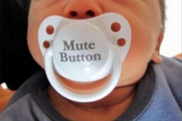 mute button pacifier