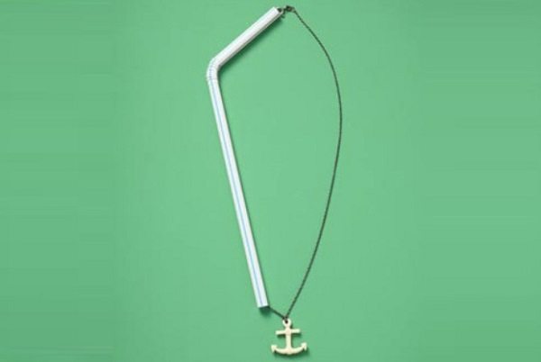 necklace through straw