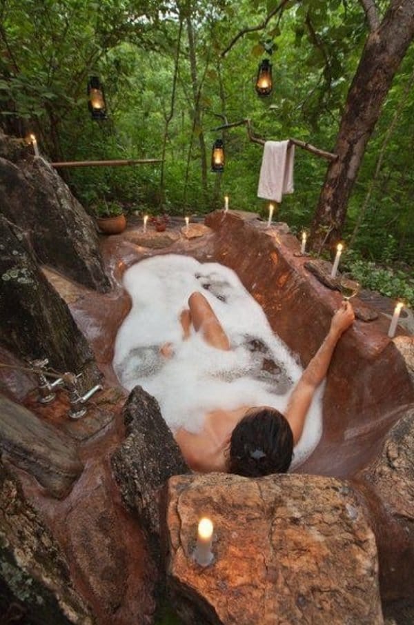 outdoor bath