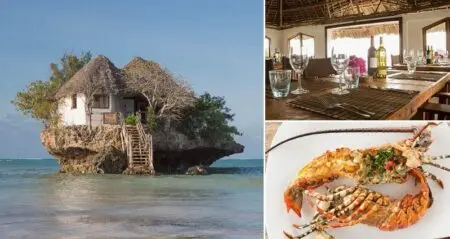 restaurant on a rock