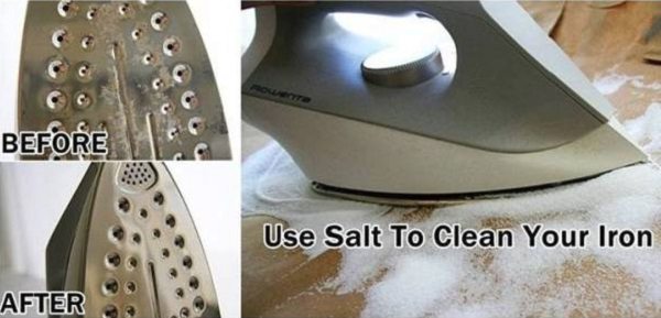 salt to clean your iron