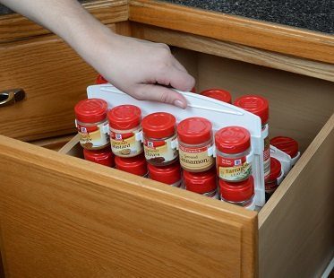 slide-in spice rack drawer