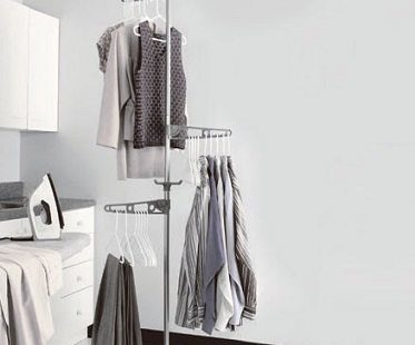tension pole clothes hanger