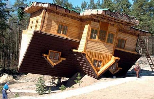 upside down house